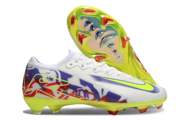 Nike Air Zoom Mercurial Vapor XVI Elite FG (White, Red, Blue, and Yellow) - Image 3