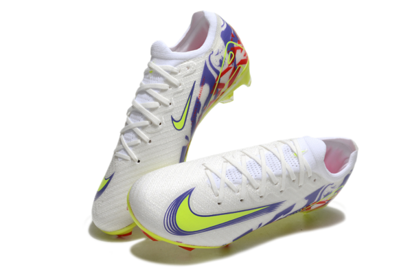 Nike Air Zoom Mercurial Vapor XVI Elite FG (White, Red, Blue, and Yellow) - Image 4