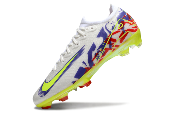 Nike Air Zoom Mercurial Vapor XVI Elite FG (White, Red, Blue, and Yellow) - Image 6