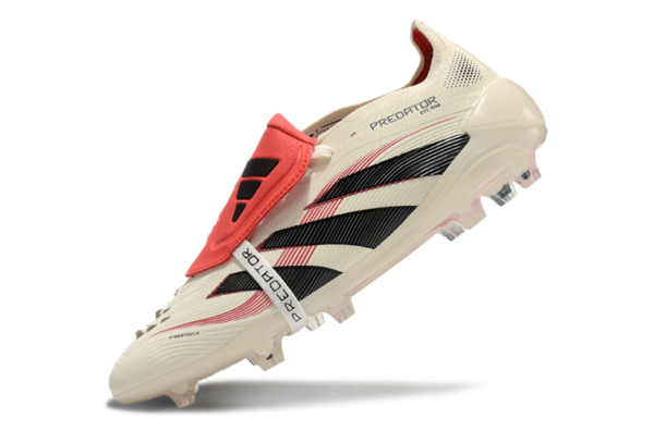 Adidas Predator 2025 Tongue Edition FG (White/Black/Red) - Image 3