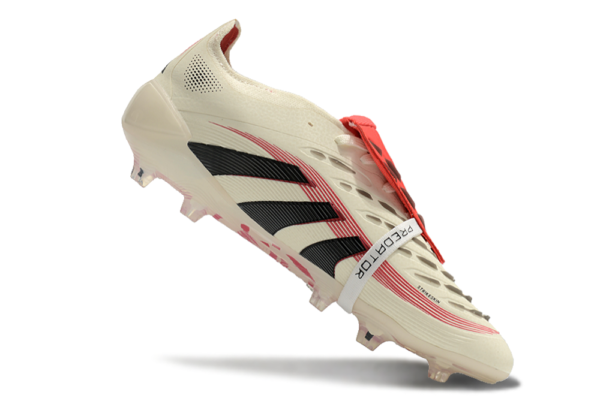 Adidas Predator 2025 Tongue Edition FG (White/Black/Red) - Image 4