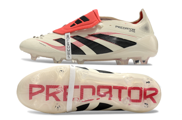 Adidas Predator 2025 Tongue Edition FG (White/Black/Red) - Image 5