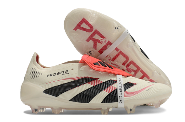 Adidas Predator 2025 Tongue Edition FG (White/Black/Red) - Image 6