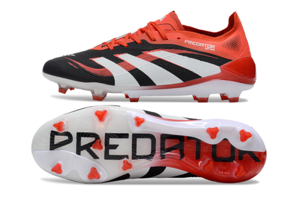 Adidas Predator 2025 Laced Edition FG (Black/Red/White) - Image 3