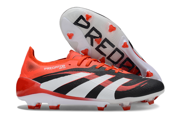 Adidas Predator 2025 Laced Edition FG (Black/Red/White) - Image 4